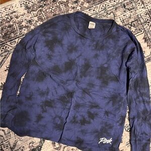 PINK Victoria's Secret Navy Tie-Dye Tee